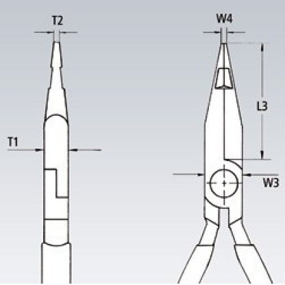 Kleště s půlkulatými čelistmi a středovým břitem 160 mm - 2701160