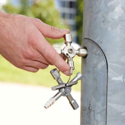 KNIPEX TwinKey ® Klíč pro běžné skříně a systémy zavírání 92 mm - 001101
