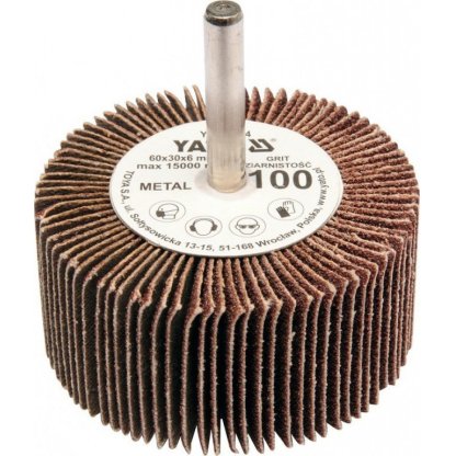 Kotouč lamelový radiální 60x30 P-100 s hřídelí 6 mm - YT-83364