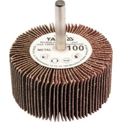 Kotouč lamelový radiální 60x30 P-80 s hřídelí 6 mm - YT-83363