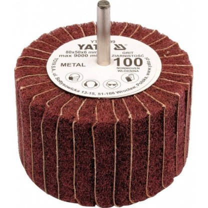 Kotouč lamelový radiální 80x50 P-150 s hřídelí 6 mm