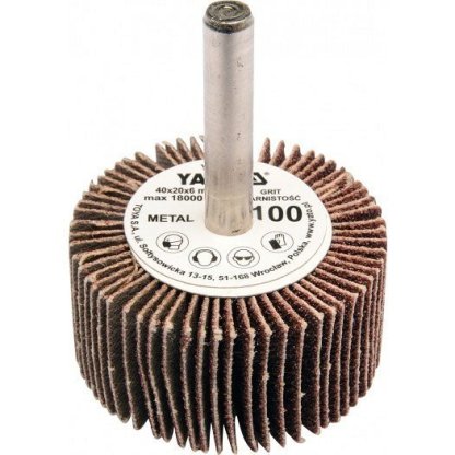 Kotouč lamenový radiální 40x20 P-80 s hřídelí 6 mm