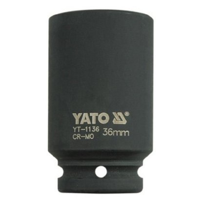 Kovaný vnitřní nástrčný klíč hluboký 3/4" šestihranný 36 mm CrMo YATO - YT-1136