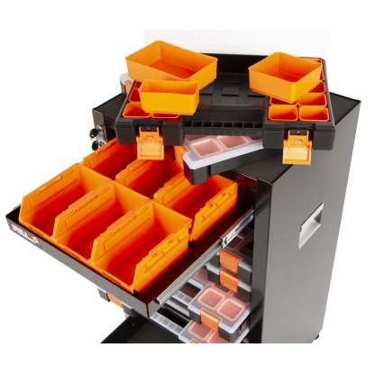 Kovová skříňka s organizéry na drobný materiál - TC320056