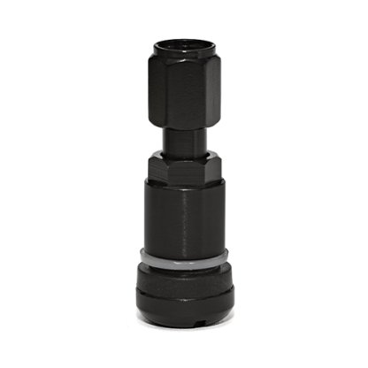 Kovový ventil černý elox hliníkový, průměr 11,5mm (VALVE-04) délka 42mm