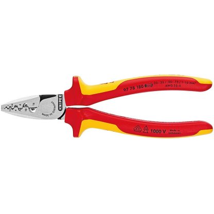 Krimpovací kleště na koncové dutinky 180 mm - 9778180
