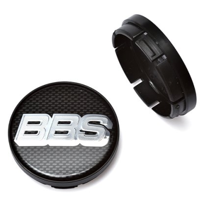 Krytka průměr 52/56mm(vnitřní,vnější) BBS carbon/chrom logo (10023598) úchyt 3mm