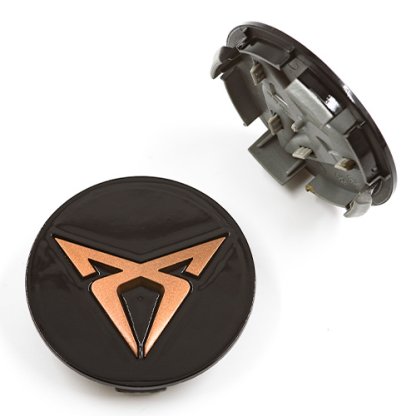 krytka průměr 52/56mm(vnitřní,vnější) Cupra original, černá, bronzové logo, úchyt 3mm