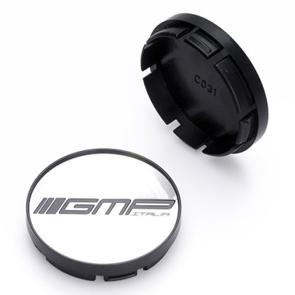 krytka průměr 52/56mm (vnitřní,vnější) GMP C031, plast, černá stříbrné logo, úchyt 3mm