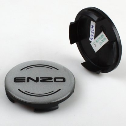 krytka průměr 56/60mm(vnitřní,vnější) logo gumové ENZO stříbrné (ZE5000), úchyt 2mm