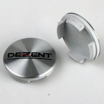 krytka průměr 56/60mm(vnitřní,vnější) plast, kov. víčko logo Dezent (ZT2000), úchyt 2mm