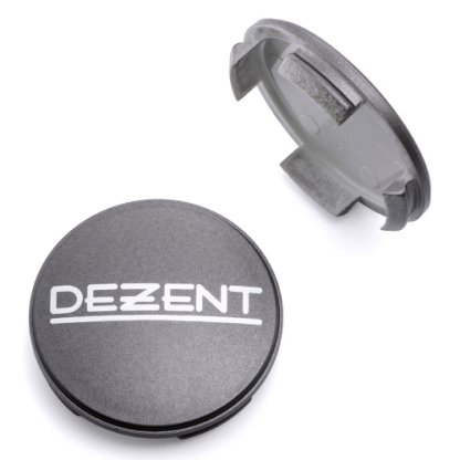 krytka průměr 56/60mm(vnitřní,vnější) plast, logo Dezent grafit (ZT2010P) úchyt 2mm
