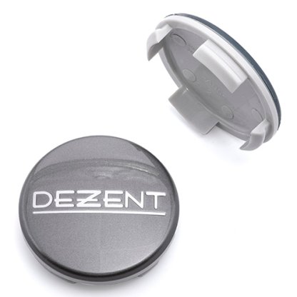 krytka průměr 56/60mm(vnitřní,vnější) plast, logo Dezent kovová (ZT2000F), úchyt 2mm