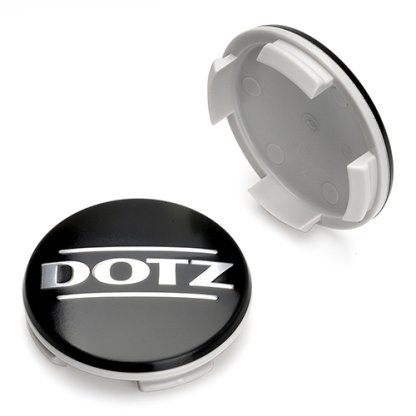 krytka průměr 56/60mm(vnitřní,vnější) plast, logo Dotz černé matné (ZO7040K), úchyt 2mm