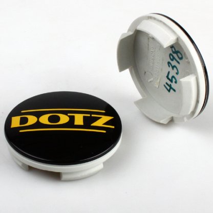 krytka průměr 56/60mm(vnitřní,vnější) plast, plast logo Dotz černé (ZO7040B), úchyt 2mm