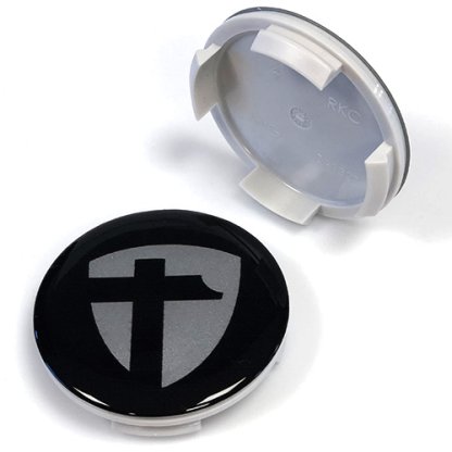 krytka průměr 56/60mm(vnitřní,vnější)(ZA1327) Tomason černé logo, plast šedý, úchyt 2mm