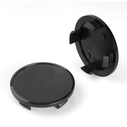 Krytka průměr 56/66mm(vnitřní,vnější) plast černá bez loga Volkswagen (V66S), úchyt 4mm
