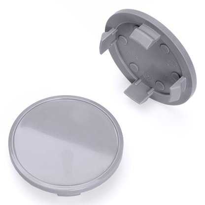 Krytka průměr 56/66mm(vnitřní,vnější) plast šedá bez loga Volkswagen (V66G), úchyt 4mm