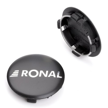 Krytka průměr 58/64mm(vnitřní,vnější) Ronal, černá matná, plast, úchyt 4mm