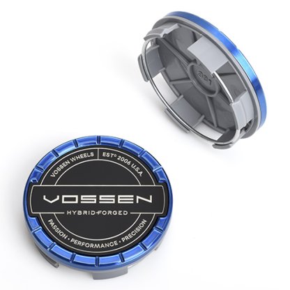 krytka průměr 59/64mm (vnitřní,vnější) Vossen Billet sport, černá modrý okraj, úchyt 5mm