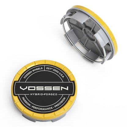 krytka průměr 59/64mm (vnitřní,vnější) Vossen Billet sport, černá žlutý okraj, úchyt 5mm