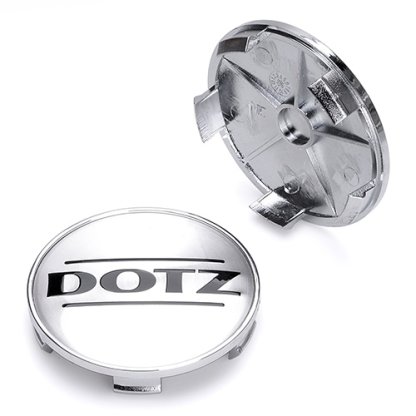 krytka průměr 65/68mm(vnitřní,vnější) plast, stříbrné,kov logo DOTZ (ZO2220), úchyt 4mm