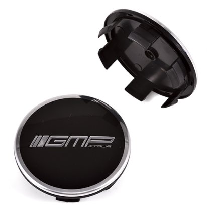 Krytka průměr 65/75mm(vnitřní,vnější) GMP C.343 černá lesklá, chrom logo