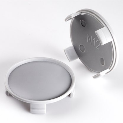 Krytka průměr 69/75mm(vnitřní,vnější) plast šedá bez loga Mercedes (N12G), úchyt 6mm