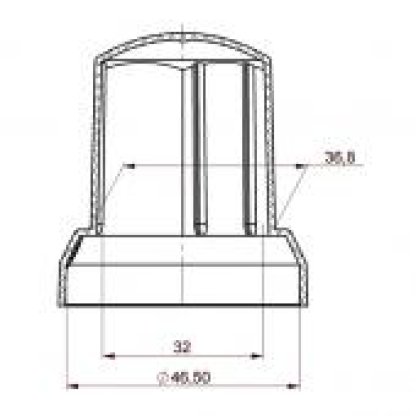 Krytky šroubů kol F-33mm vysoké, tmavě žluté