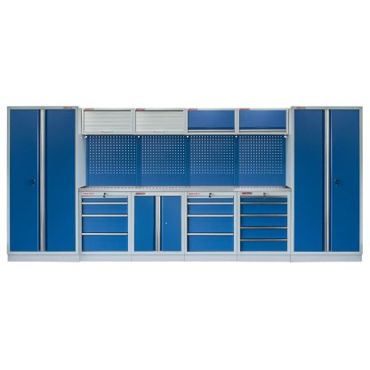 Kvalitní PROFI BLUE dílenský nábytek - 4535 x 2000 x 495 mm - MTGS1300A11