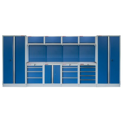 Kvalitní PROFI BLUE dílenský nábytek - 4535 x 2000 x 495 mm - MTGS1300A22