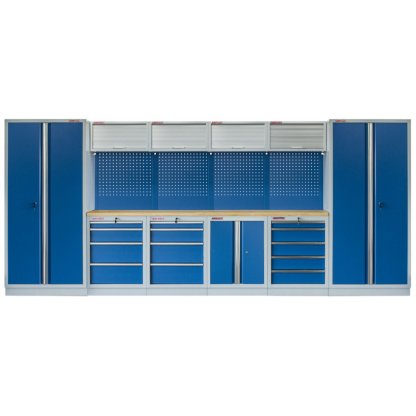 Kvalitní PROFI BLUE dílenský nábytek - 4535 x 2000 x 495 mm - MTGS1300A3 Blue