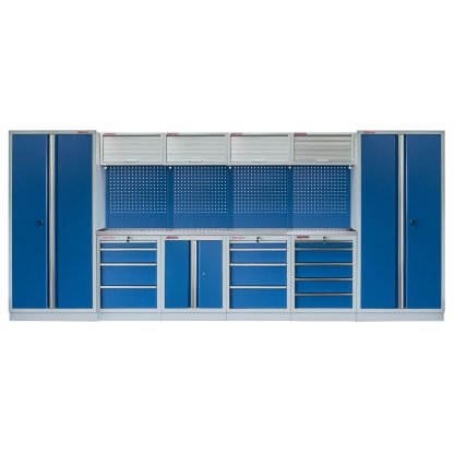 Kvalitní PROFI BLUE dílenský nábytek - 4535 x 2000 x 495 mm - MTGS1300A33