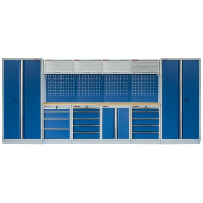 Kvalitní PROFI BLUE dílenský nábytek - 4535 x 2000 x 495 mm - MTGS1300AI Blue