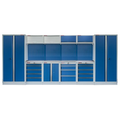 Kvalitní PROFI BLUE dílenský nábytek - 4535 x 2000 x 495 mm - MTGS1300AM