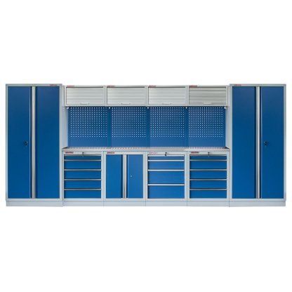 Kvalitní PROFI BLUE dílenský nábytek - 4535 x 2000 x 495 mm - MTGS1300AO