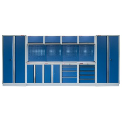 Kvalitní PROFI BLUE dílenský nábytek - 4535 x 495 x 2000 mm - MTGS1300BB2