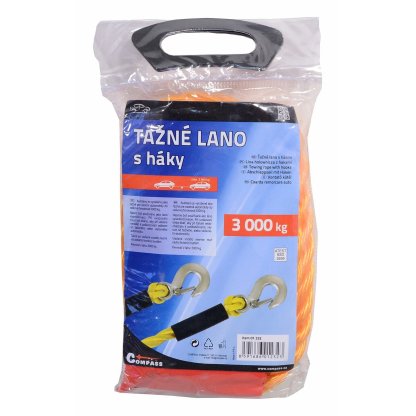 Lano tažné s háky 3000 kg, 01232
