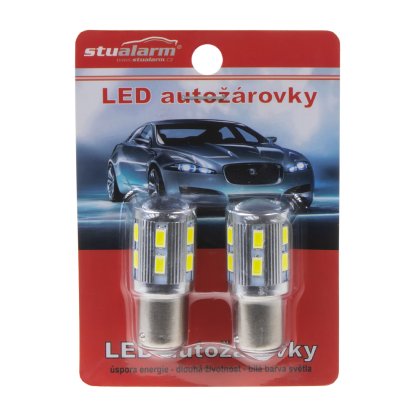 LED BA15D bílá, 12SMD 5630 + 3W LED 10-30V