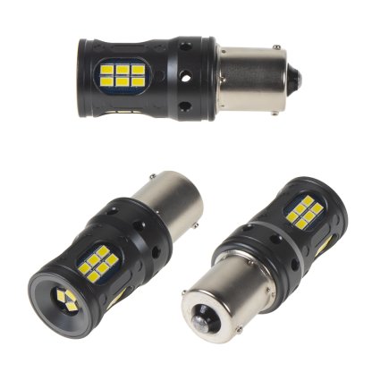 LED BA15s bílá, CAN-Bus, 12-24V, 27LED/3020SMD
