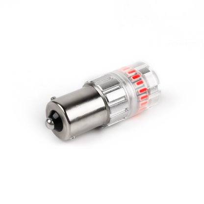 LED BA15S červená, 12V, 23LED SMD