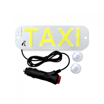 LED banner s nápisem TAXI, žlutý