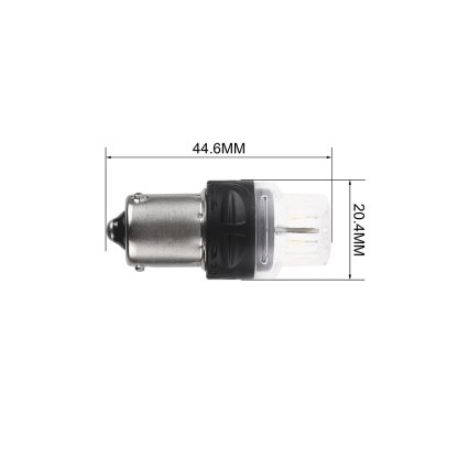 LED BAU15S oranžová, 12V, 16LED 2835SMD