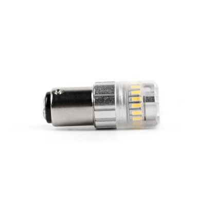 LED BAY15D bílá, dvouvlákno, 12V, 23LED SMD