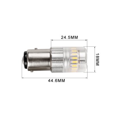 LED BAY15D bílá, dvouvlákno, 12V, 23LED SMD