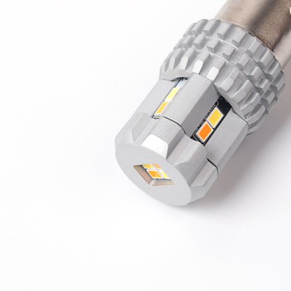 LED BAY15D bílá / oranžová, 12V, 12LED SMD