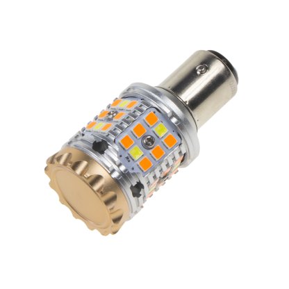 LED BAY15D bílá/oranžová, CAN-BUS, 12V, 40LED/3030SMD