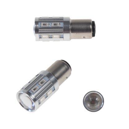 LED BAY15D červená, 12SMD 5630 + 3W LED 10-30V