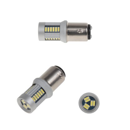 LED BAY15d (dvouvlákno) bílá, 12-24V, 30LED/4014SMD