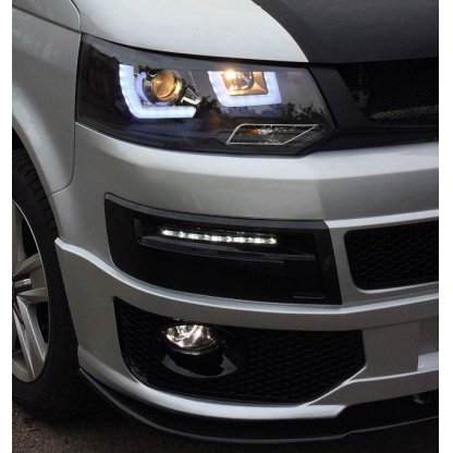 LED denní světla s rámečkem do nárazníku VW T5 10-15